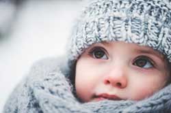 Child in winter clothing